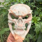 5 5  Natural Sun Stone Mask Skull Carved Quartz Crystal Reiki Healing
