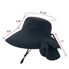 Womens Sun Hat Upf 50  Wide Brim And Ponytail Hole  Hiking One Size Black