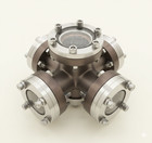 Conflat Cf 2 75 Inch 5 Way Cross    Borosilicate Viewport   1 5   Inch