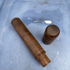 Antique   Vintage Wooden Treen Hand Turned Needle Case Beautiful Rare
