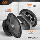 Prv 6 5  Midrange Shallow Speaker 6mr200a-4 Slim Pro Car Audio 400w 4 Ohm - Pair