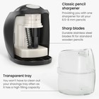 Pencil Sharpener And Eraser Set  Black  For 8-mm Pencils  20 Eraser Refills     