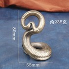 Brass Snake Figurine Chinese Zodiac Statue Lucky Feng Shui Home Office Decor