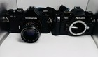 Lot Of 2 Vintage 35slr Nikon F-501 Af   Chinon Slr W  55mm F 1 7 Lens For Parts