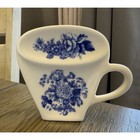 Spode Tea Bag Holder Blue Room Garden Rose Flower Porcelain Spoon Rest 3 25    Euc