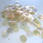 Sequins Transp  Cream Crystal Iris 17mm Sunburst starburst Paillettes  100 Pcs