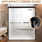 Matte Black 60 wx72 h Glass Door Double Sliding 4 adjustable Shower Frosted Door