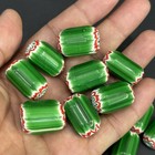 Lot Of 17 Pieces Antique Venetian African Trade Chevron Glass Unique Beads