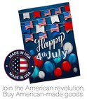 Celebrate July 4th House Flag Patriotic Fourth Of Independence Day Fireworks