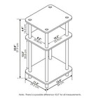Just 3-tier Turn-n-tube End Table  2-pack  Amber Pine black