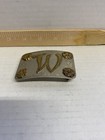 Vintage Ricardo Cowboy Cowgirl Letter W Nickel Silver Western Belt Buckle