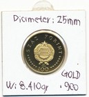 1968 Hungary Semmelweis Ignac 100 Forint Proof Gold Coin- 8 41 Grams    900 