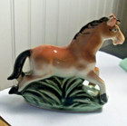 Vintage 1953 Pal Mar Japan Ceramic Horse Single Salt Shaker Figurine Orig Label