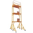 18 Ft Scaffolding Tower W  Hatch Platform 1000 Lbs  Capacity W  36  Outriggers