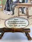 Vintage Sarreguemines German 8 5  Plate Faience Story Talking Plate Dear Mayor
