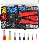 Ferrule Crimping Tool Kit 1200pcs Terminals Wire Cable Ratchet Crimper Pliers