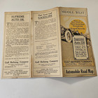 Excel To Near Mint Unused 1916 Gulf Supreme Auto Oil Road Map Middle West