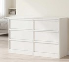 Storage Cabinet 6 Drawer Dresser Modern Chest Of Drawers For Living Room