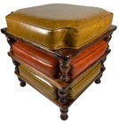 Vintage Ethan Allen Baumritter Stacking Foot Stools Late 20th Century Ottomans 3