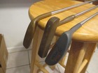 Vintage Three  3  Brass Head Putters Golf Clubs