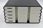 Letraset Black   White Hard Case 5 Drawers Lettering Storage Great Condition
