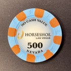 Horseshoe Las Vegas Nevada 500 Ncv No Cash Value Poker Tournament Gaming Chip