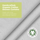 Bean Products Organic Cotton Shower Curtain Liner - Durable And Breathable Wide