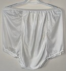 Vtg  Granny Panties Silky Double Lined Crotch  Back Gusset Sz 10 Xxl Nwt White