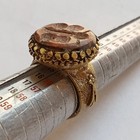 Stunning Rare Roman Era Bronze Ancient Ring With Beautiful Engraved Authentic