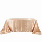 Nude 90x132  Rectangle Satin Tablecloth Wedding Party Home Banquet Linens Home