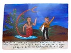 Mexican Folk Art Nan Finds Mermaid In The Desert Painted Tin Ex Voto Retablo