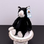 Jellycat Small Bashful Black And White Kitten     Soft Plush Toy Retired Cat Nwt