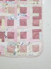 Vintage Handmade Beautiful Checkerboard Patchwork Multicolored Quilt 84x82 Inch