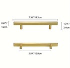 5 Inch Gold Cabinet Pulls Brushed Brass Modern Drawer Handles Kitchen Hardware