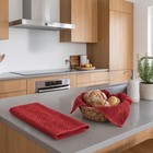 100  Cotton Kitchen Towels 15 X 25 Inch Red Set Pack Of 4