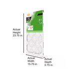 Pleated Air Filters Merv 8 Hvac Vent Furnace 16x24x1 Replacement Filter 3-pack