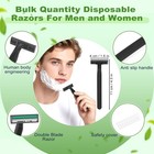 Disposable Twin Blade Razors In Bulk  Individually Wrapped - Clear Safety Cap  F