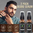 Beard Kit For Men Grooming   Care Set W 2 Pack Beard Serum  Wash  Oil  Balm  Com