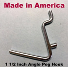  20 Pack  Angle 1 1 2  Metal Peg Garage Hanger Hooks   1 8 To 1 4 Inch Pegboard