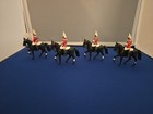 Britains Ltd Guards Toy Soldiers On Horses Vintage British English Set Of 4