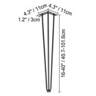 Hairpin Table Legs 16in To 40in Coffee Table Metal Legs 3 Rods Set Of 4