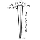 Vevor Hairpin Table Legs 16in To 40in Coffee Table Metal Legs 3 Rods Set Of 4