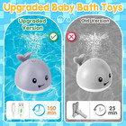 Upgraded Baby Bath Toys  Rechargeable Light Up Bath Toys For Kids 1-3  Baby Toy 