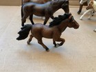 Lot Of 8 Schleich Horses Figures Figurines White Tan Brown Mare Etc