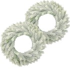  2 Pack Artificial Christmas Wreath 16 54 Inch  Frosted 16 54 In   42cm   