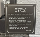 Brick Phone Accessory Gray W  Box  Qr Code Card   Welcome Card