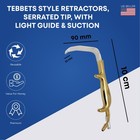 Tebbetts Style Breast Retractor 25x90 Mm Serrated Tip With Light Guide   Suction