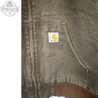 Vintage Carhartt Khaki Green Canvas Hooded Bomber Men s Active Jacket Genuine