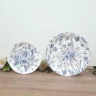 50 Dessert And Dinner Plates White With Blue French Toile Pattern Wedding Party