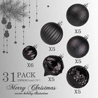  31pcs Christmas Balls Ornaments For Xmas Tree 31pcs-1 97  2 75  Black